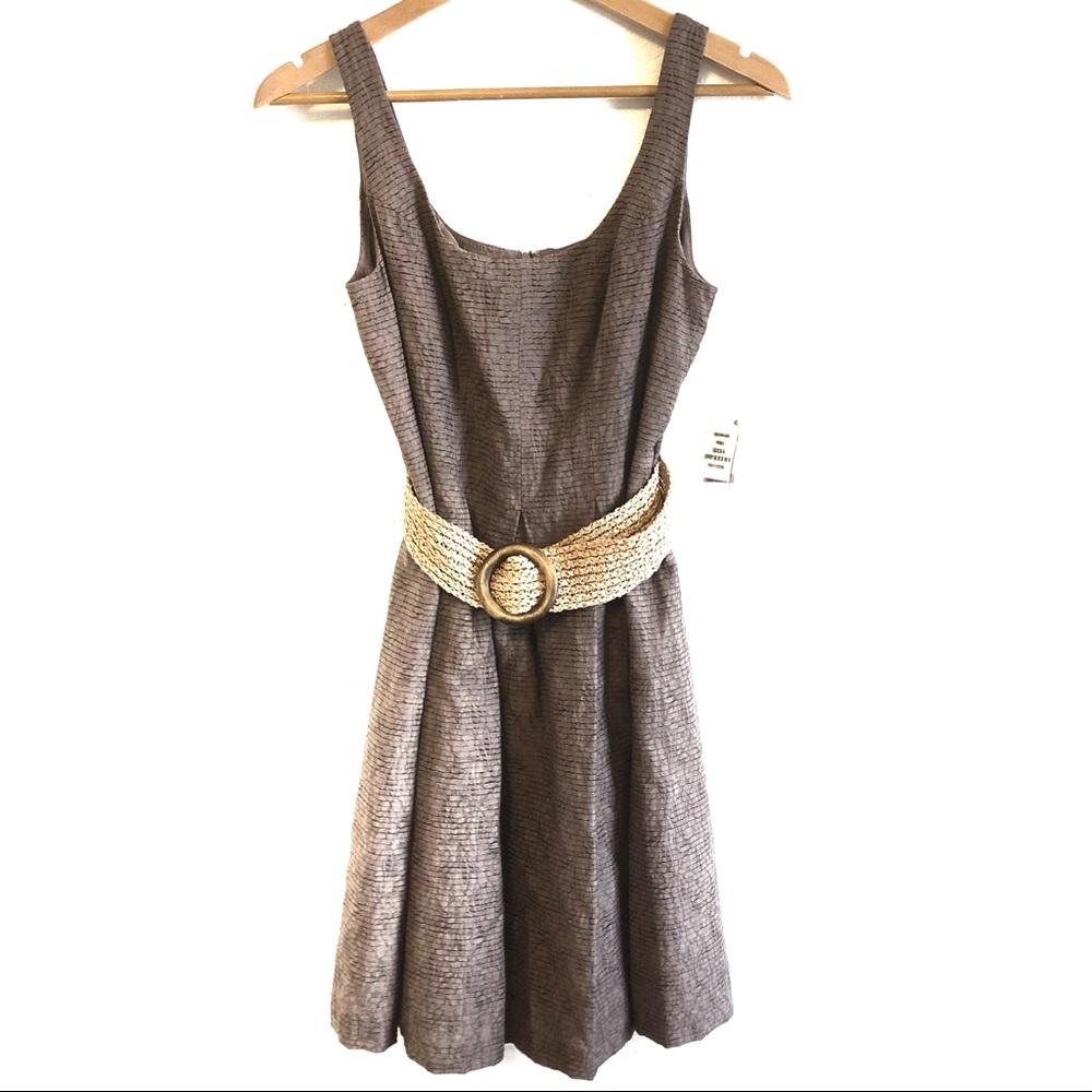 SOLD Nine West Textured Fit and Flare Dress - Picture 2 of 8